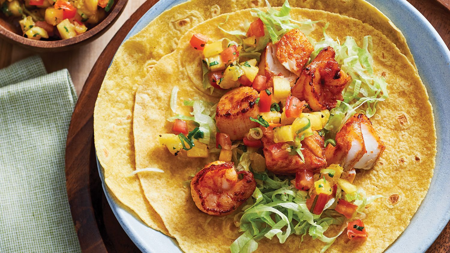 Crispy Seafood Tacos with Pineapple Tarragon Salsa | Foodland
