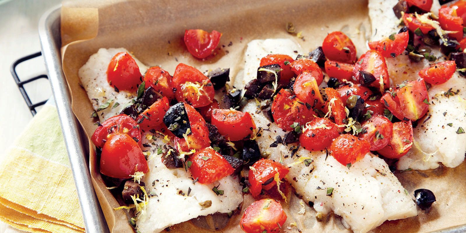 Roasted Cod with Capers, Olives & Tomatoes Foodland
