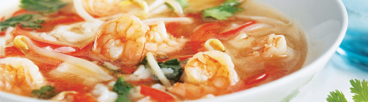 Thai Shrimp Soup with Rice