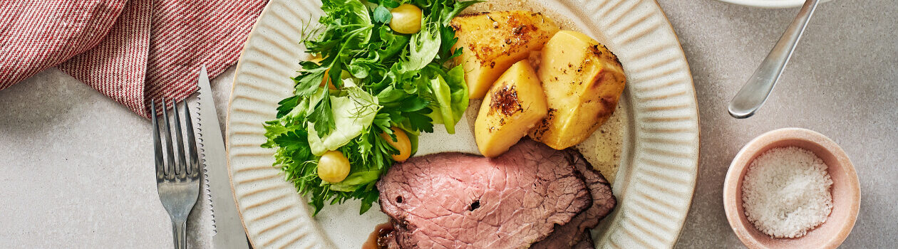 Spit-Roast Garlic and Chive Beef Roast